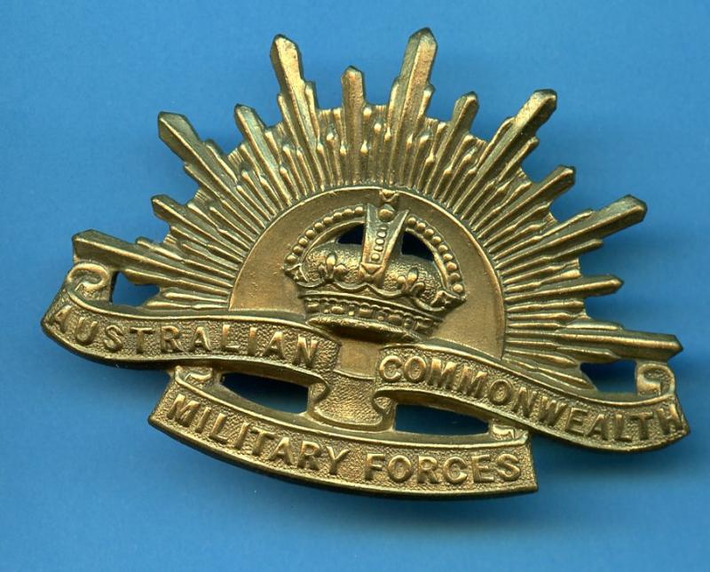 Australian Commonwealth Military Forces Brass Cap Badge