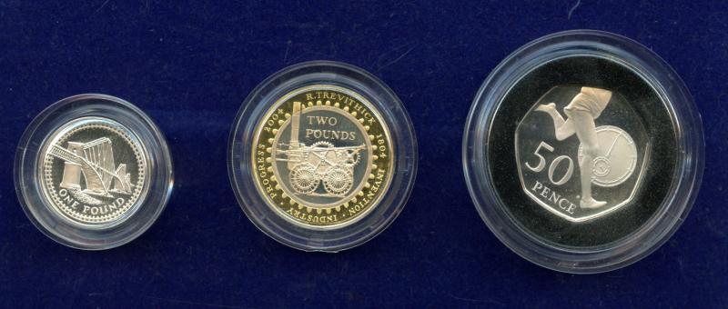 UK 2004  Silver Proof  Piedfort Coin Set