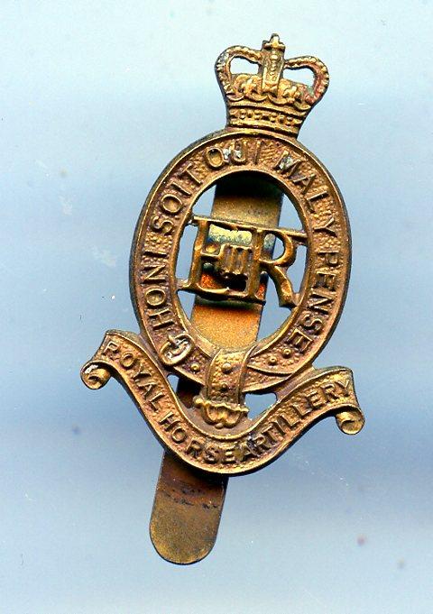 Royal Horse Artillery Brass Cap Badge