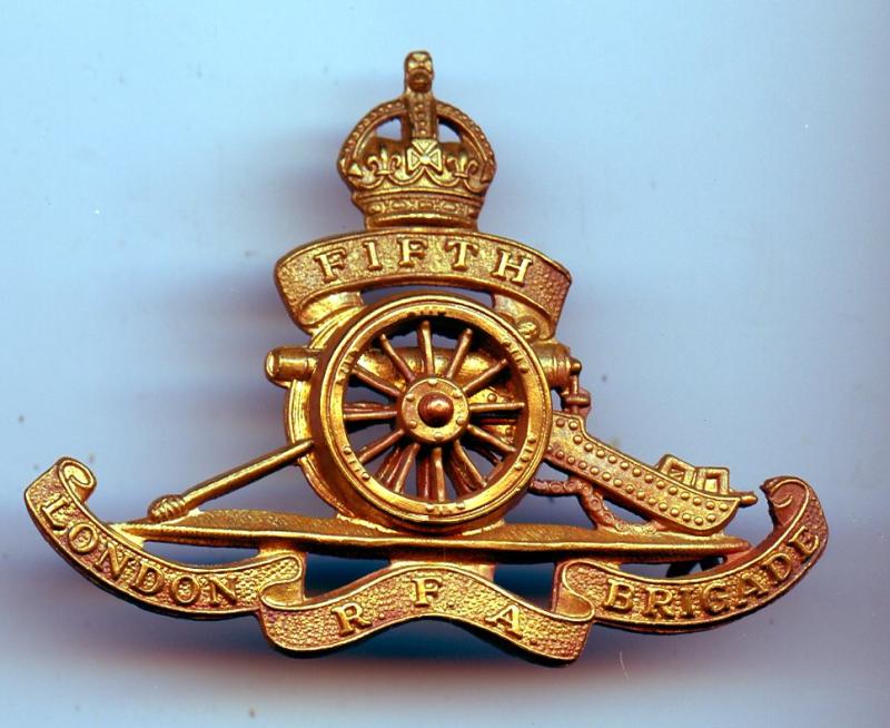 5th London Brigade Royal Field Artillery Cap Badge