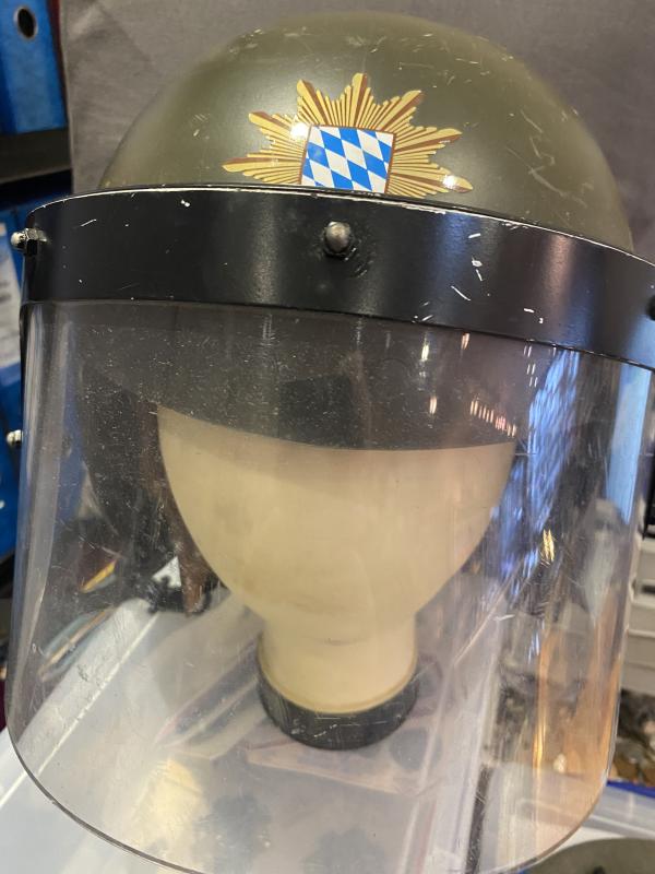 German Bavaria State Police Riot Helmet with Visor