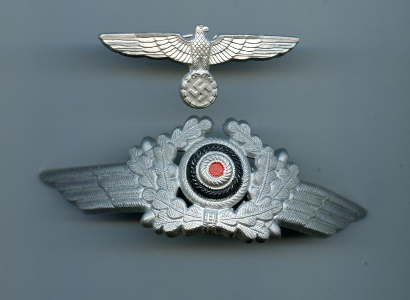 WW2 German Luftwaffe Wehrmacht Cap Badge with Eagle Cap Badge