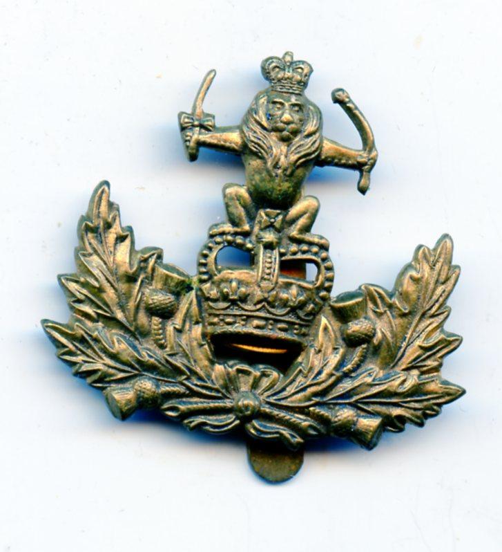 The Queen's Own Royal Glasgow Yeomanry Queen's Crown Cap Badge
