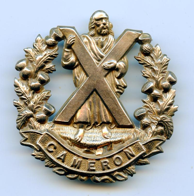 Cameron  Highlanders Cap Badge