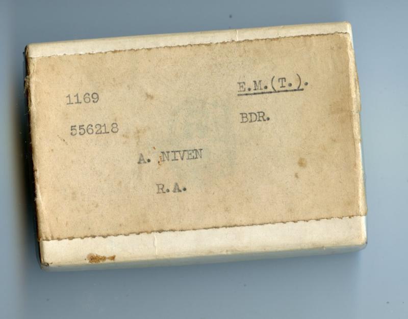 WW2 Territorial Medal Group to Bombardier Andrew Niven, Royal Artillery ( From Ochiltree Ayrshire)