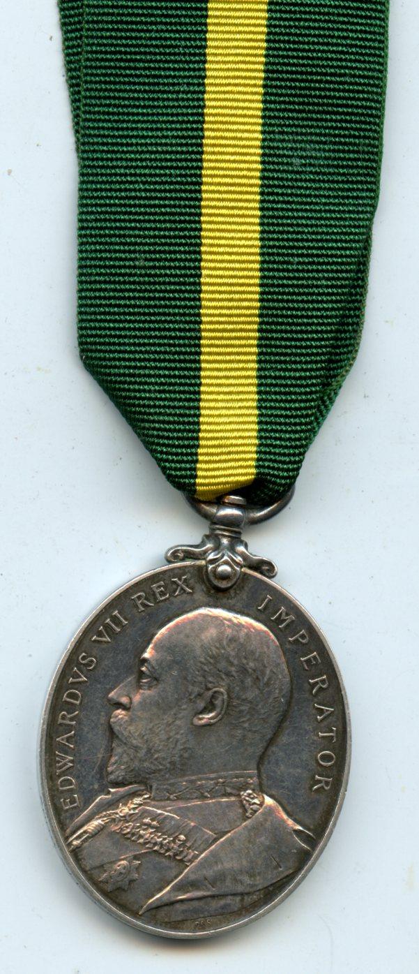 Territorial  Force Efficiency Medal Edward VII To Cpl A McMath, Lanark Yeomanry