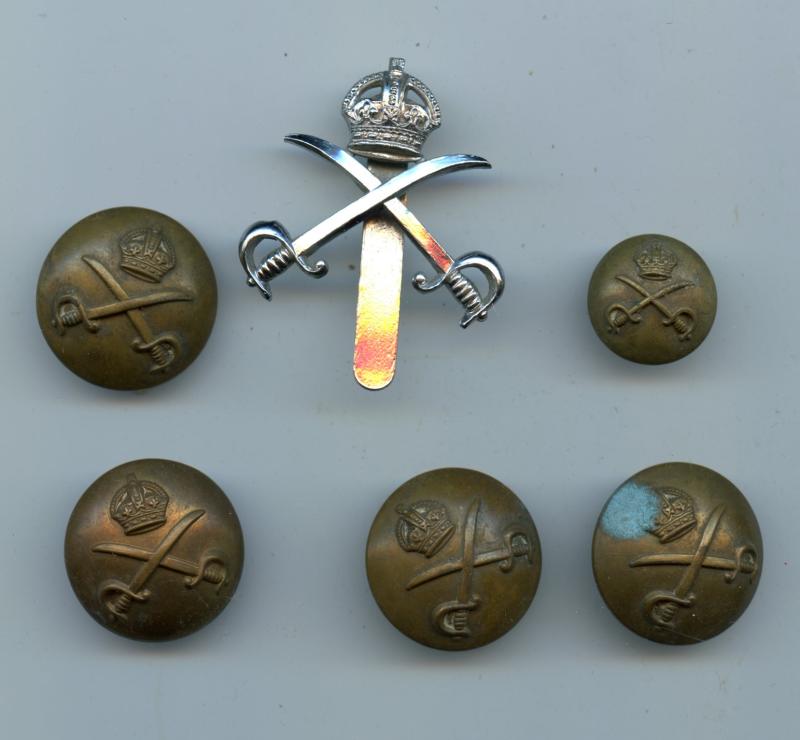 WW2 era Army Physical Training Corps Arm Badges, Badge Rank Badges and buttons