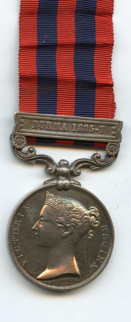 India General Service Medal 1854-95 Burma 1885-7 To Pte George Smith, Royal Scots Fusiliers