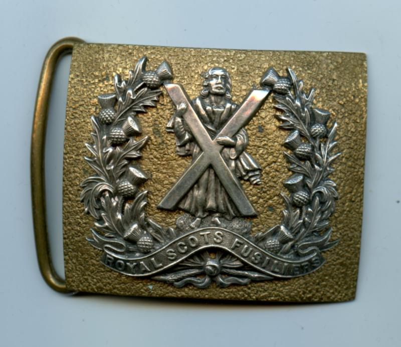 Royal Scots Fusiliers Officers Waist Belt Buckle