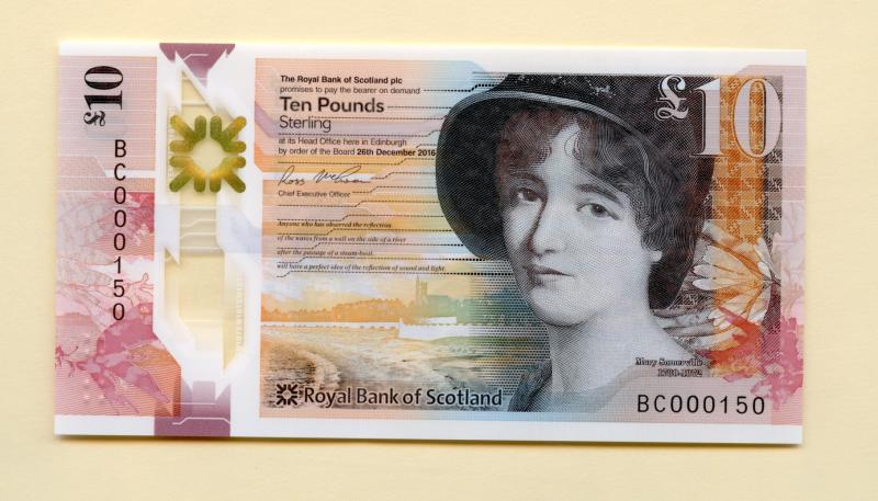 Royal Bank of Scotland  £10 Ten Pounds Note New Polymer Type Dated 26th December 2016  Low Serial Number