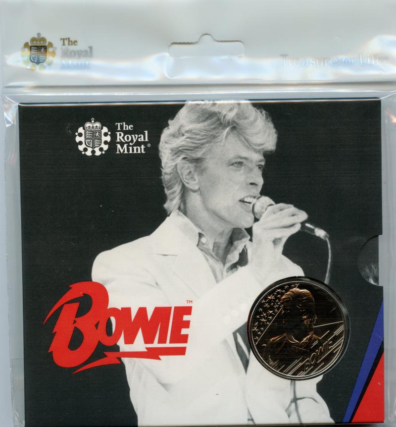 UK Royal Mint 2020 David Bowie Brilliant Uncirculated £5 Coin