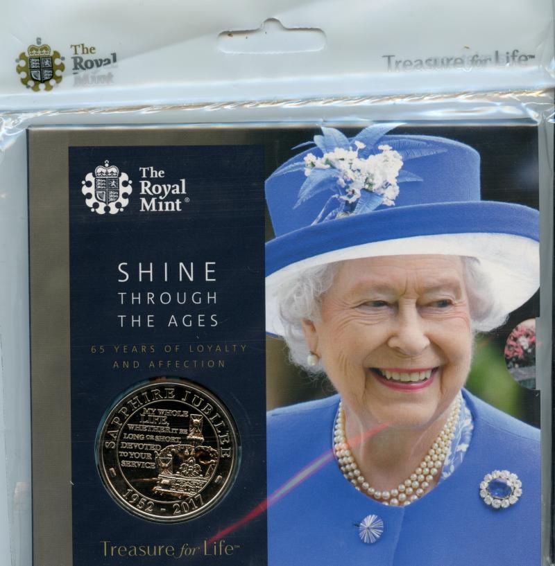 2016 UK Royal Mint Brilliant Uncirculated 65 Years of Loyalty £5 Coin