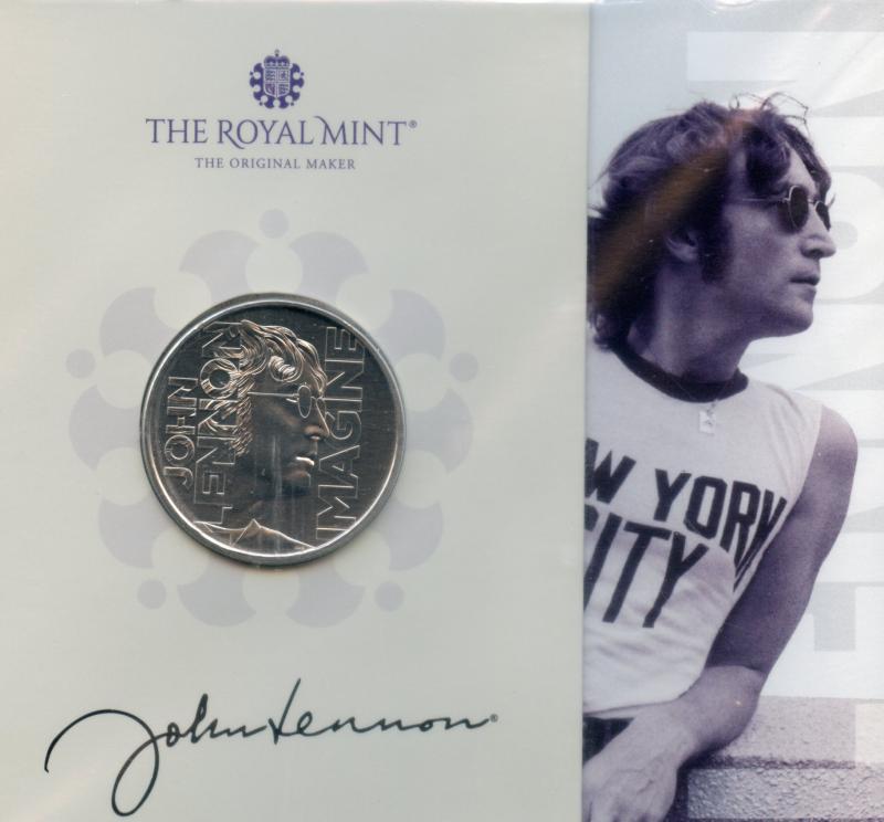 UK 2025  John Lennon  Brilliant Uncirculated £5 Coin