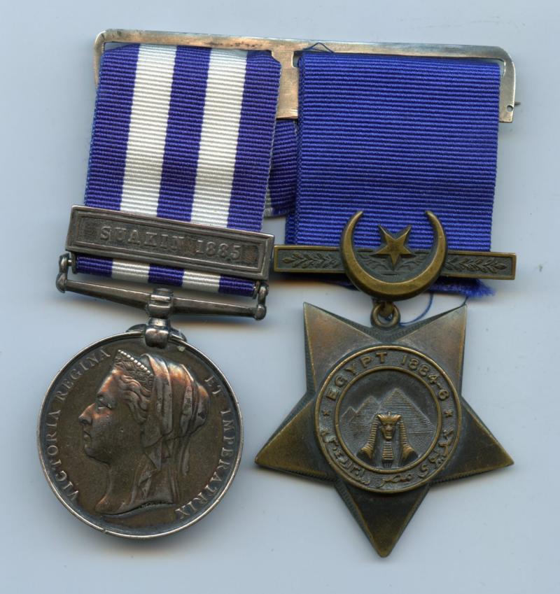 Egypt Pair of Medals To Pte William Mattocks, Scots Guards