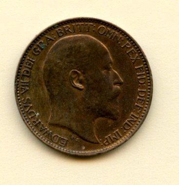 UK Edward VII  Farthing Coin Dated 1904