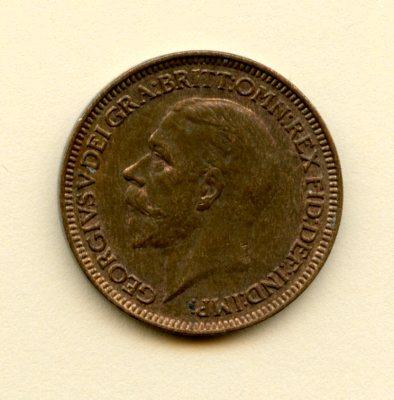 UK George VI Farthing Coin Dated 1931