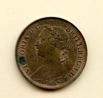 UK Queen Victoria  Farthing Coin  Dated 1890