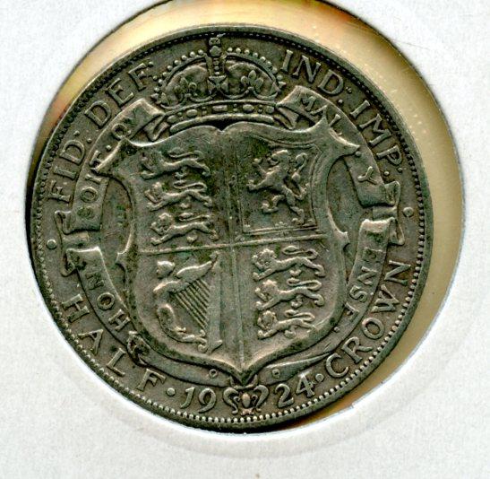 UK George V Half Crown Coin  Dated 1924
