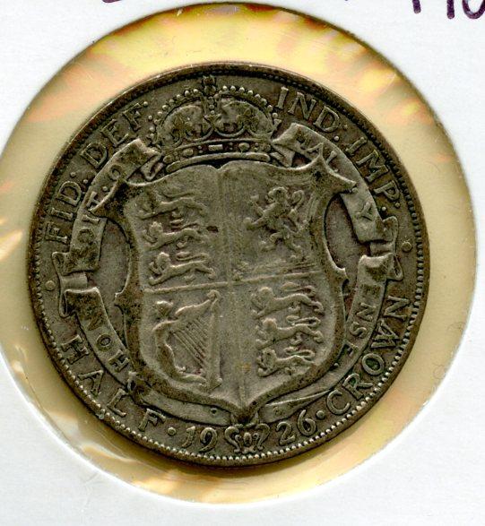 UK George V Half Crown Coin  Dated 1926