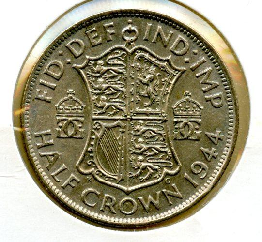 UK George VI Half Crown Coin  Dated 1944