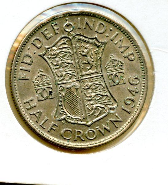 UK George VI Half Crown Coin  Dated 1946