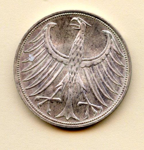 Germany 5 Marks Coin Dated 1966