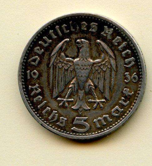 Germany 5 Marks Coin  Dated 1936