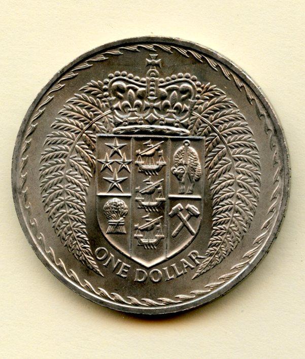 New Zealand One Dollar Coin Dated 1967