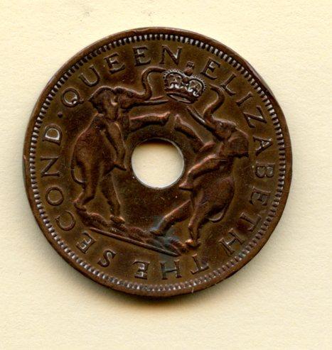 Rhodesia Nyasaland 1 Penny Coin Dated 1961