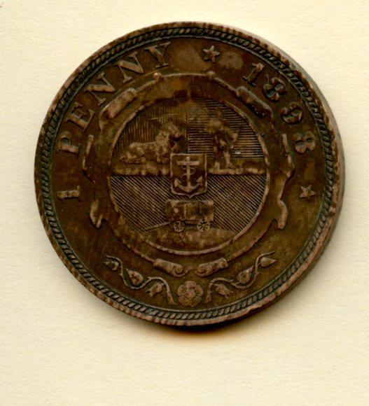 South Africa  One Penny  Coin Dated 1898