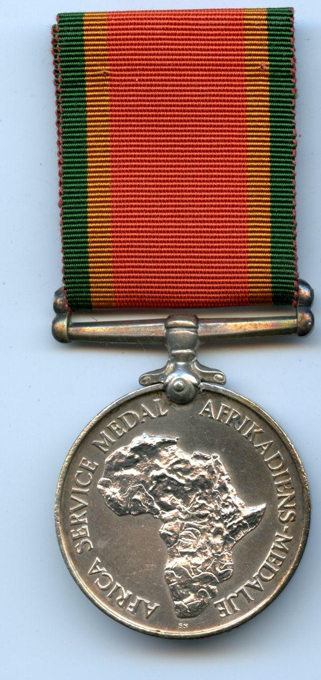 WW2 Africa Service Medal 1939-45 To G J Strydom