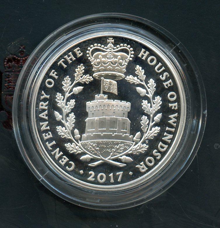 UK 2017 The Centenary of the House of Windsor Silver Proof £5 Five Pound Crown Coin