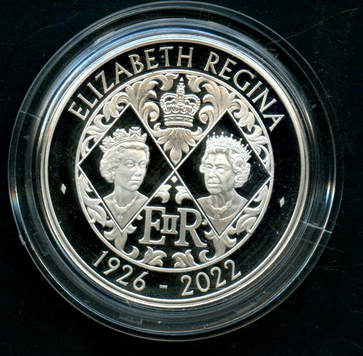 UK 2022  Her Majesty Queen Elizabeth II 1926- 2022 Silver Proof £5 Five Pound Crown Coin