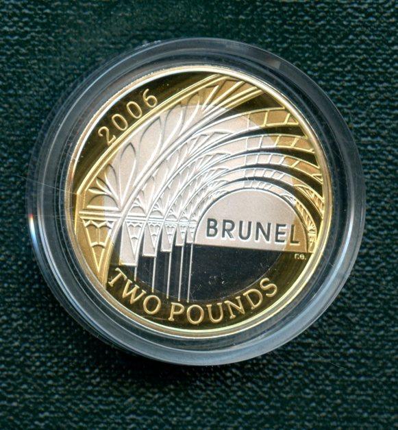 UK 2006 Brunel His Achievements  Commemorative Silver Proof £2 Two Pound Coin