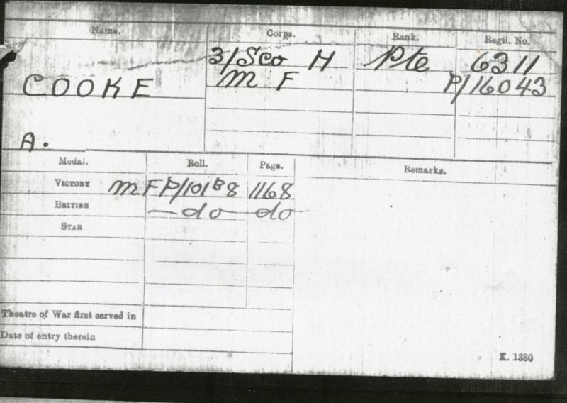 WW1 & Jubilee Medal Group To Pte A Cooke, 3rd Scottish Horse ( Later Police Inspector )