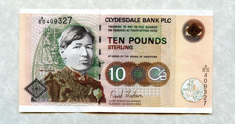 The Clydesdale Bank   £10 Ten Pounds Banknote Dated 14th March  2006