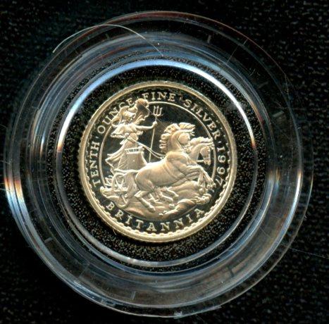 UK  1997 Silver Proof Britannia  Tenth Ounce Silver Proof 20 Pence Coin