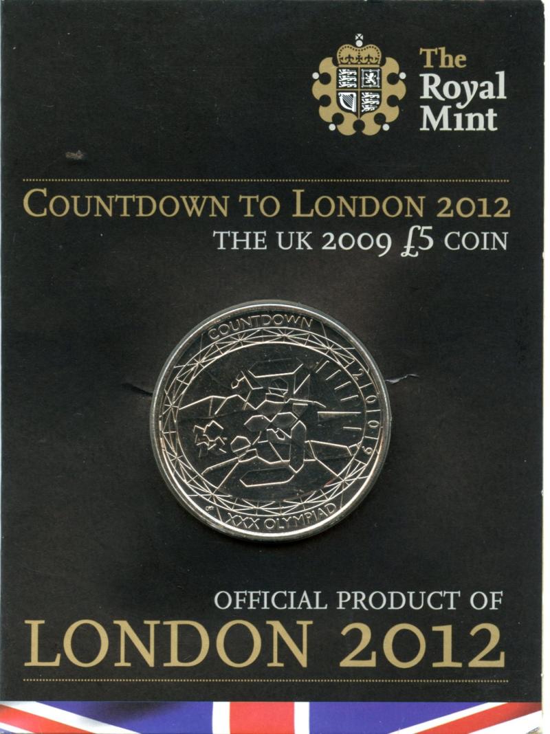 UK 2009  Countdown to London 2012 Brilliant Uncirculated £5 Coin
