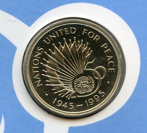 UK 1995 United Nations UN50 Brilliant Uncirculated  £2 Pound Coin