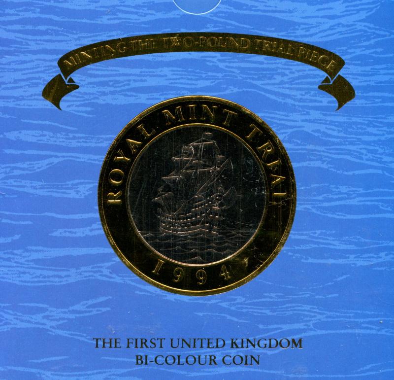 UK 1994 Royal Mint Trial Piece £2 Coin