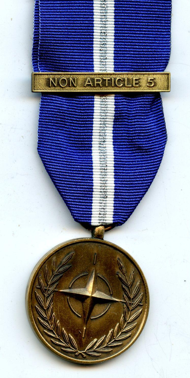 Nato Service Medal. Bar Non Article 5