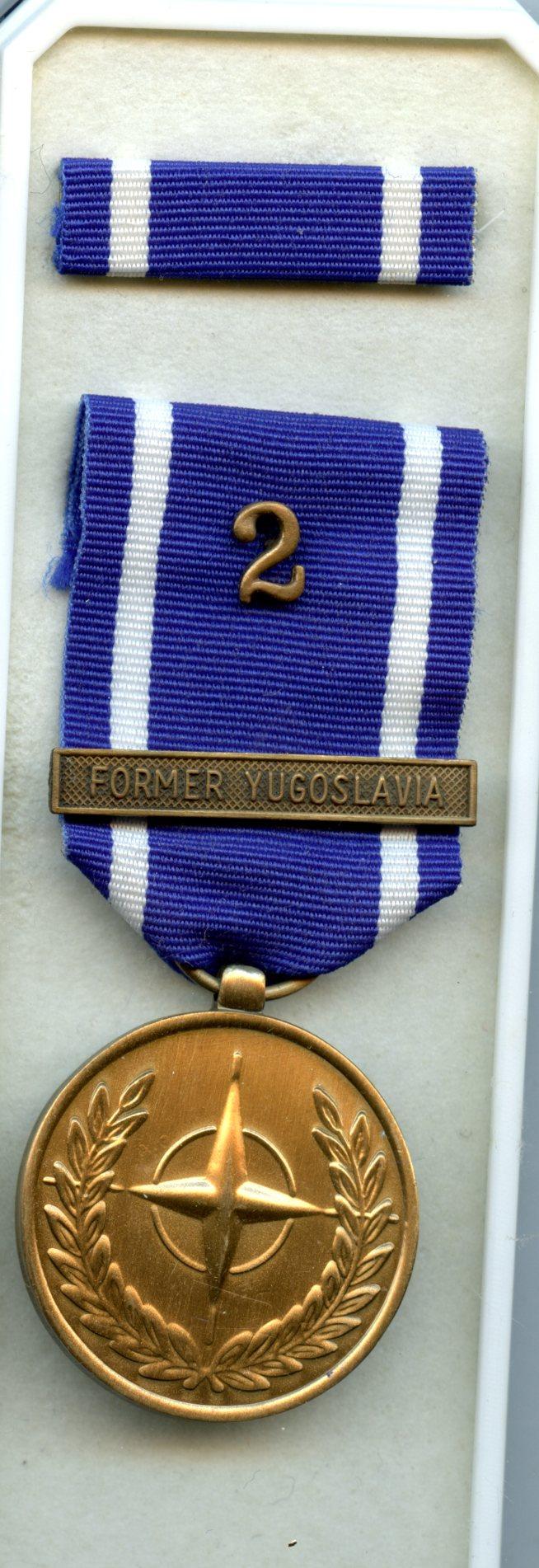 Nato Service Medal. Bar Former Yugoslavia with numeral 2