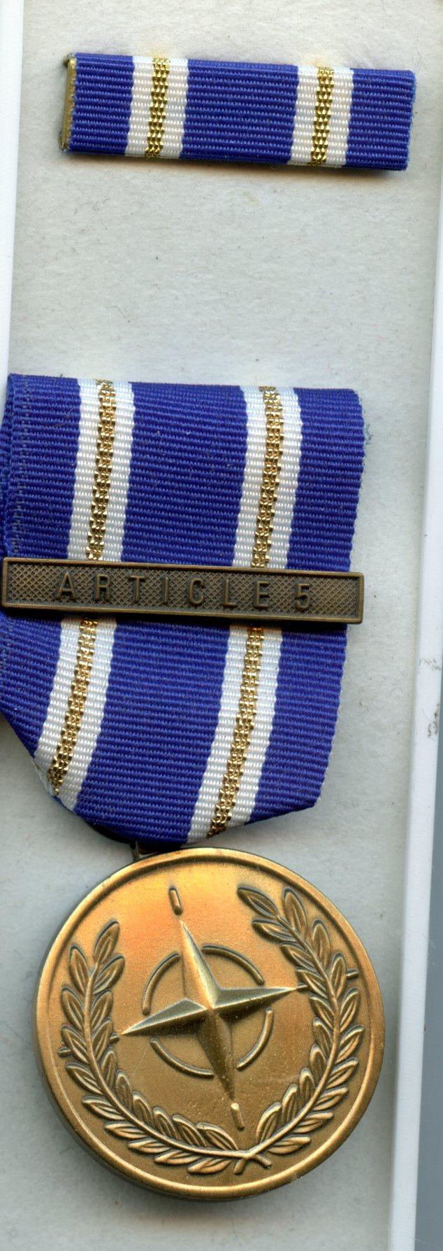 Nato Service Medal. Article 5 Active Endeavour