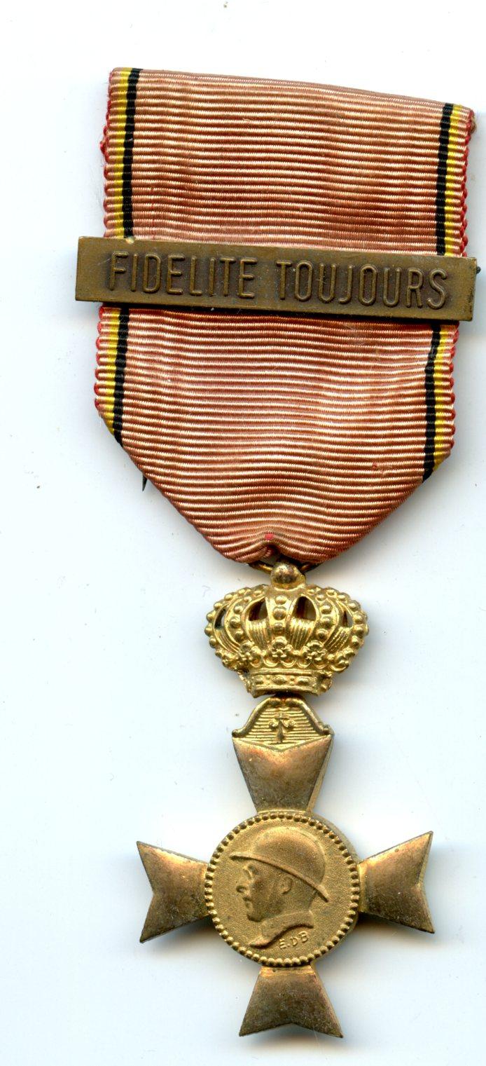 Belgium Cross for Veterans of King Albert Medal 1909 - 1934