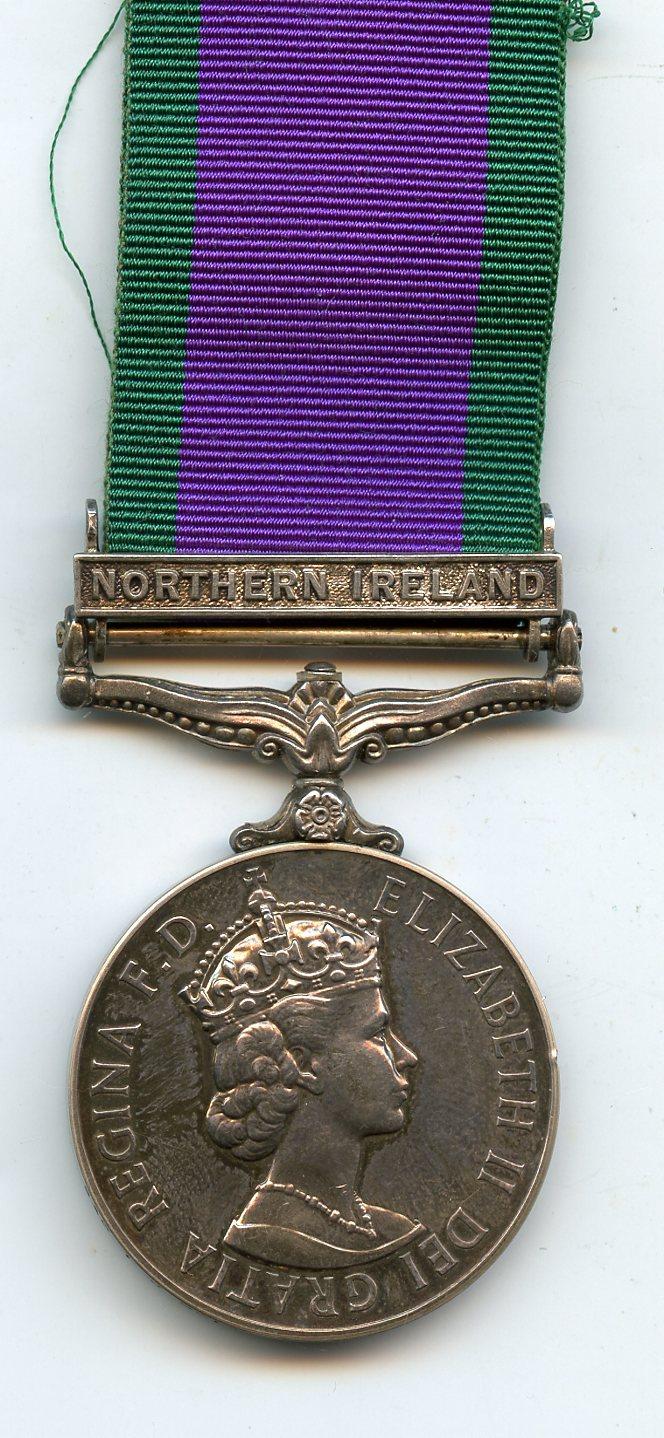 Campaign Service Medal  Northern Ireland To SAC I J Colton. RAF