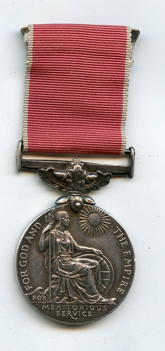 British Empire Medal : George VI  To  Richard James Fox Sub Postmaster, Northfleet Hill Town