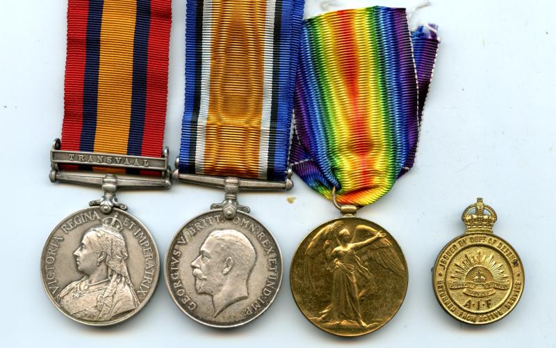 Boer & WW1 Group of Medals To Arthur Clement Jones, Imperial Light Horse & Australian Light Horse