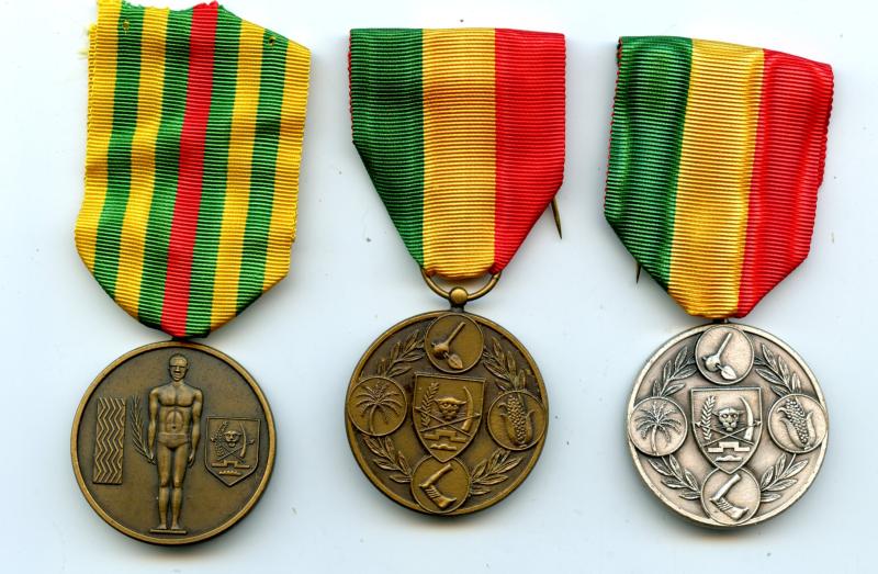 Set of 3 Zaire Medals