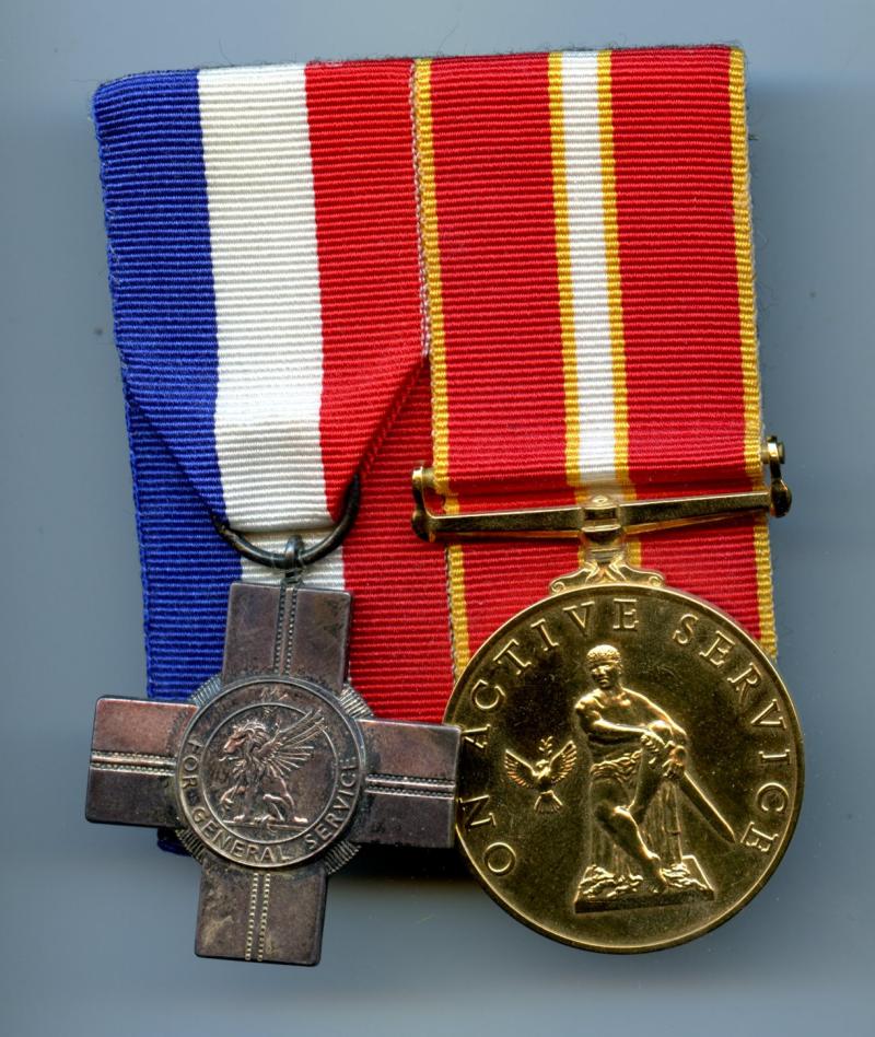 Pair of Commemorative Medals General Service Cross &  Active Service Medal