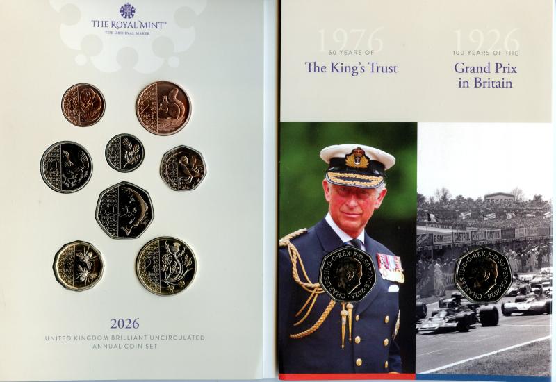 UK 2026  Brilliant Uncirculated Annual Coin Set Coins